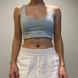 Brandy Melville Light Blue Crop Top